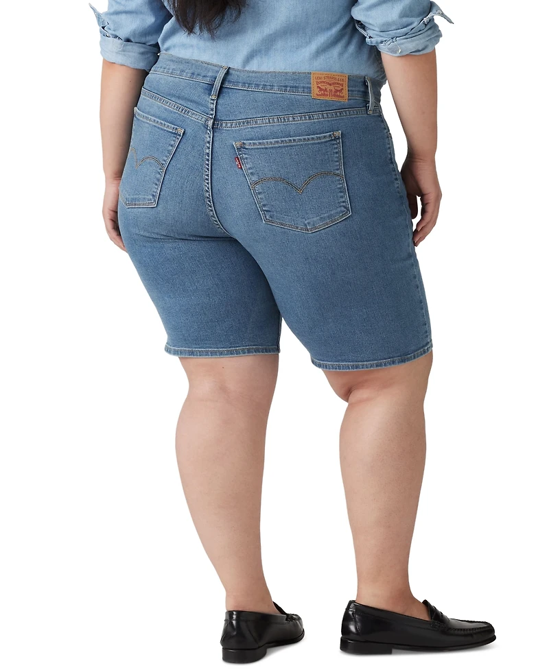 Levi's Plus Mid-Rise Shaping Bermuda Shorts