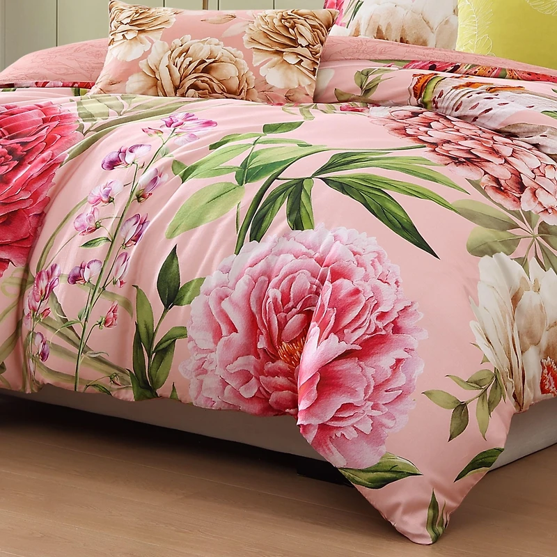 Bebejan Spring Forever Bedding 100% Cotton Sateen 5 Piece King Size Reversible Comforter Set
