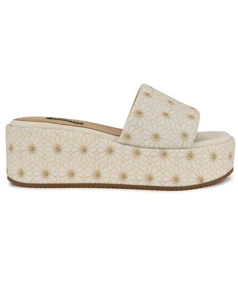 Nine West Women's Copen Slip-On Platform Wedge Sandals