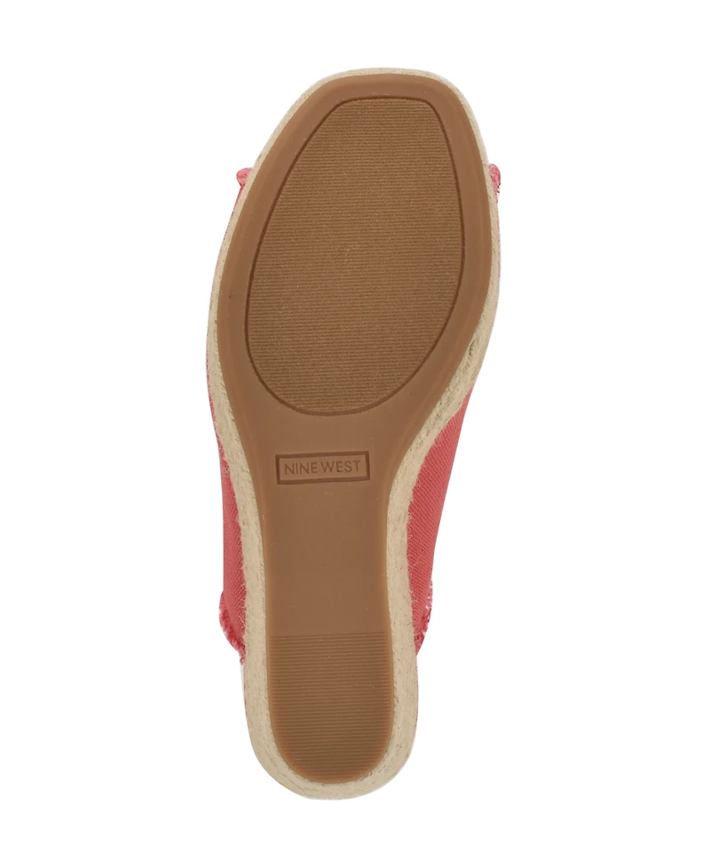 Nine West Women's Baja Slip-On Espadrille Wedge Sandals