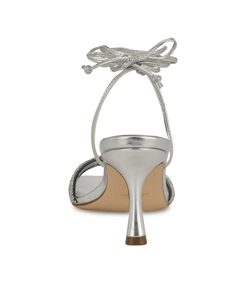 Nine West Women's Raqchel Embellished Lace Up Dress Sandals