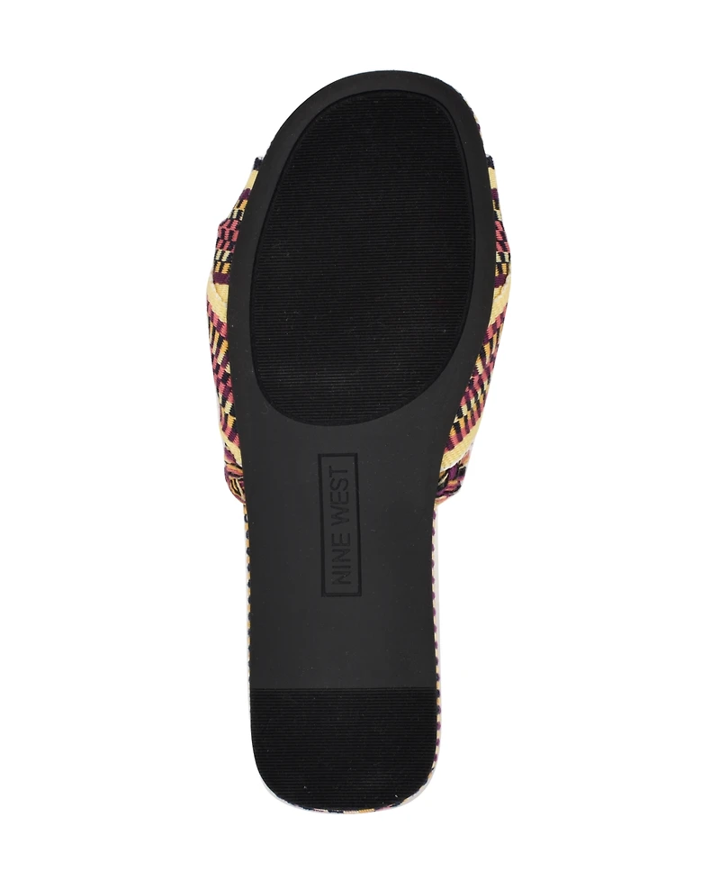 Nine West Women's Lalta Knotted Flat Slide Sandals