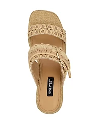 Nine West Women's Ebels Woven Block Heel Sandals