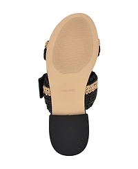 Nine West Women's Sameey Woven Slip-On Flat Sandals