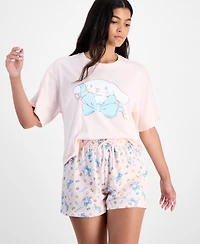 Love Tribe Juniors' Cinnamoroll Pull-On Graphic Shorts