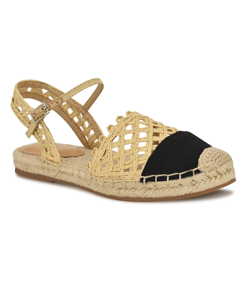 Nine West Women's Darby Woven Slingback Espadrille Flats