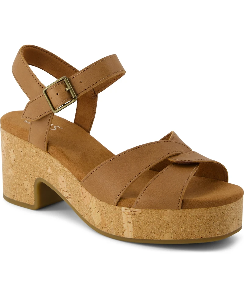 Toms Women's Isla Open Toe Wedge Sandals