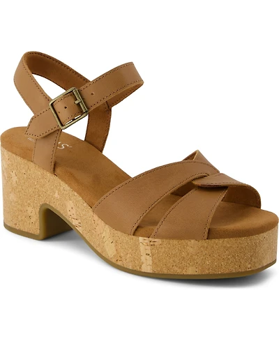 Toms Women's Isla Open Toe Wedge Sandals