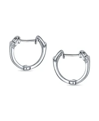 Bling Jewelry Hoop Huggie Earrings Sterling Silver Horse Bit Western Jewelry Gift