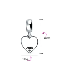 Bling Jewelry Heart Dangle Charm Bead Sterling Silver European Bracelet