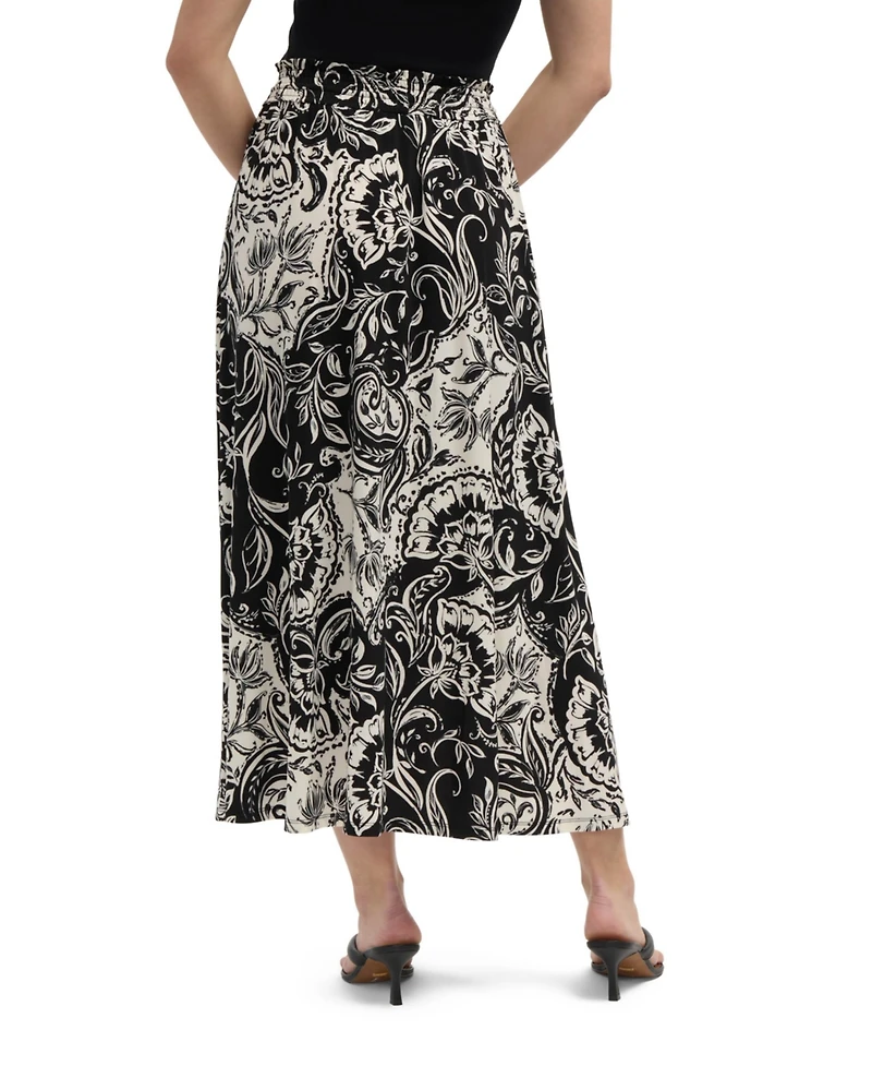 Ellen Tracy Women's Linen Smocked Wide Leg Pant