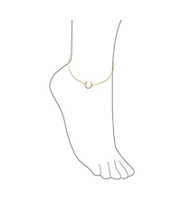 Bling Jewelry Delicate Pave Cz Horseshoe Anklet Ankle Bracelet Gold Plated Sterling Silver 9-10