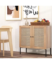 Kitchen Sideboard Cabinet with 2 Doors and Adjustable Interior Storage Shelf