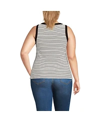 Lands' End Plus Drapey Rib Fitted Tank Top