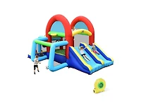Inflatable Jumping Castle Bounce House with Dual Slides and 480W Blower