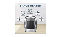 Kismile Small Space Heater Electric Portable Heater Fan for Home and Office Ceramic Fan Heaters with Adjustable Thermostat, 750W/1500W (8.1 Inch