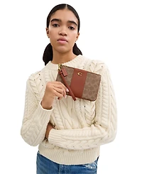Coach Women's Signature Canvas Wristlet