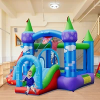 Kids Inflatable Bounce House Dragon Jumping Slide Bouncer Castle Fun Outdoor Playset for Kids