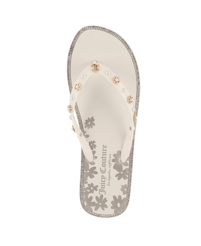 Juicy Couture Women's Sanba Embellished Flip Flops