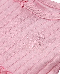 Huggies Baby Girls Cotton Flutter-Sleeve Dress, 3 Piece Set