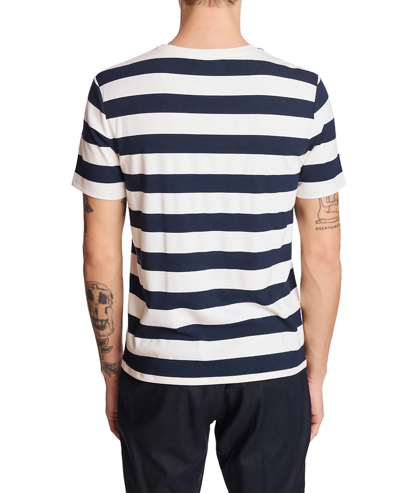 Paisley & Gray Men's Slim Fit Short Sleeve Striped T-Shirt