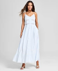And Now This Women's Lace-Inset Fit & Flare Maxi Dress, Exclusively at Macy's