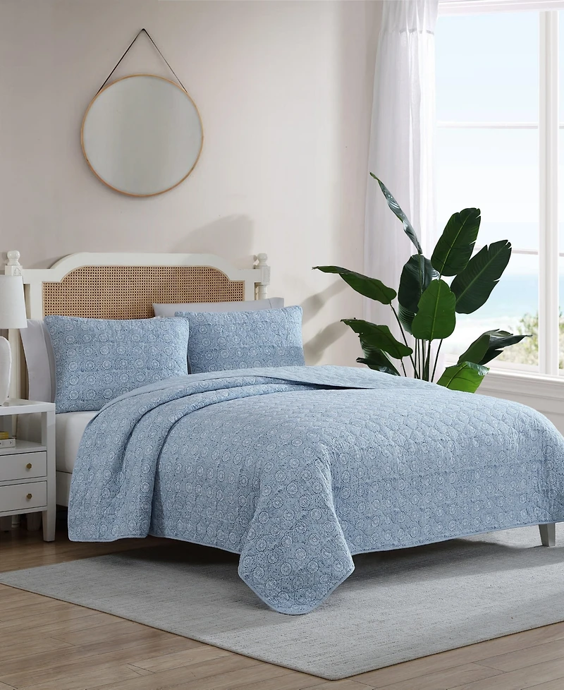 Nautica Floral Park Reversible 3-Pc. Quilt Set, King