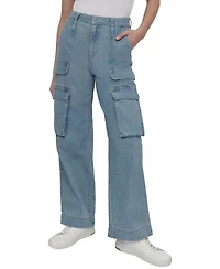 Dkny Jeans Women's Wide-Leg Utility Pocket Cargo Jeans - J0G