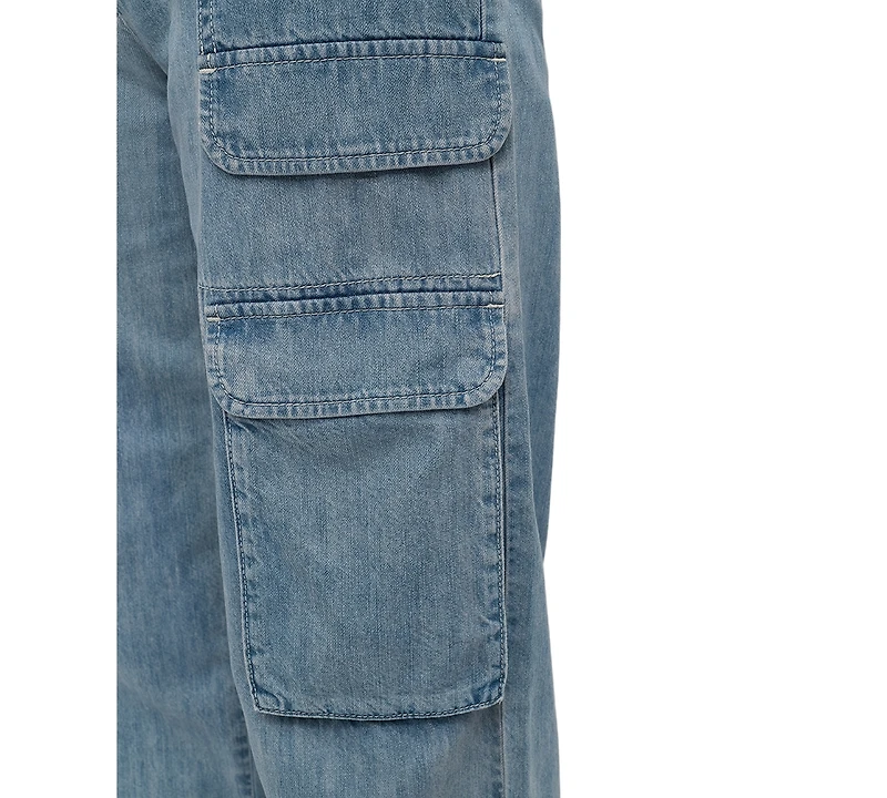 Dkny Jeans Women's Wide-Leg Utility Pocket Cargo Jeans - J0G