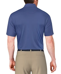 Pga Tour Men's Short Sleeve Micro Geo Print Polo Shirt