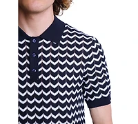 Paisley & Gray Men's Slim Fit Short Sleeve Chevron Polo Shirt