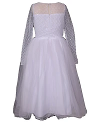 Bonnie Jean Big Girls Lattice Beading Communion Dress
