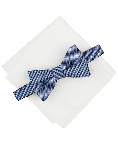 Alfani Men's Balaton Stripe Bow Tie & Solid Pocket Square Set, Exclusively at Macy's
