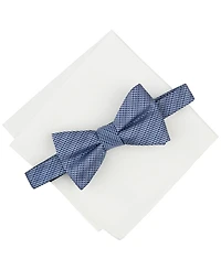 Alfani Men's Balaton Stripe Bow Tie & Solid Pocket Square Set, Exclusively at Macy's