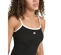 Starter Women's Ringer Contrast-Strap Square-Neck Tank Top