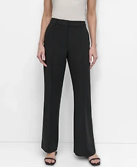 Dkny Women's Pintuck Mid-Rise Flare-Leg Pants