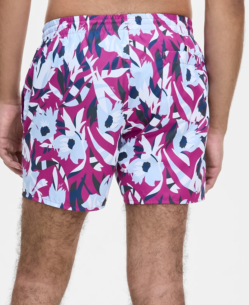 Hugo Boss Men's Abstract Floral 5" Swim Shorts