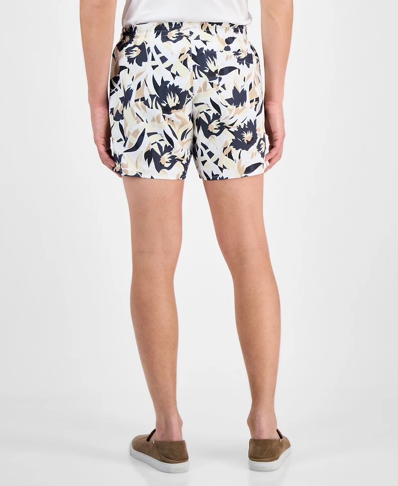Hugo Boss Men's Abstract Floral 5" Swim Shorts