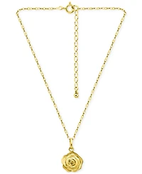 Giani Bernini Rose Pendant Necklace, 16" + 2" extender Sterling Silver or 18k Gold Over Silver, Exclusively at Macy's