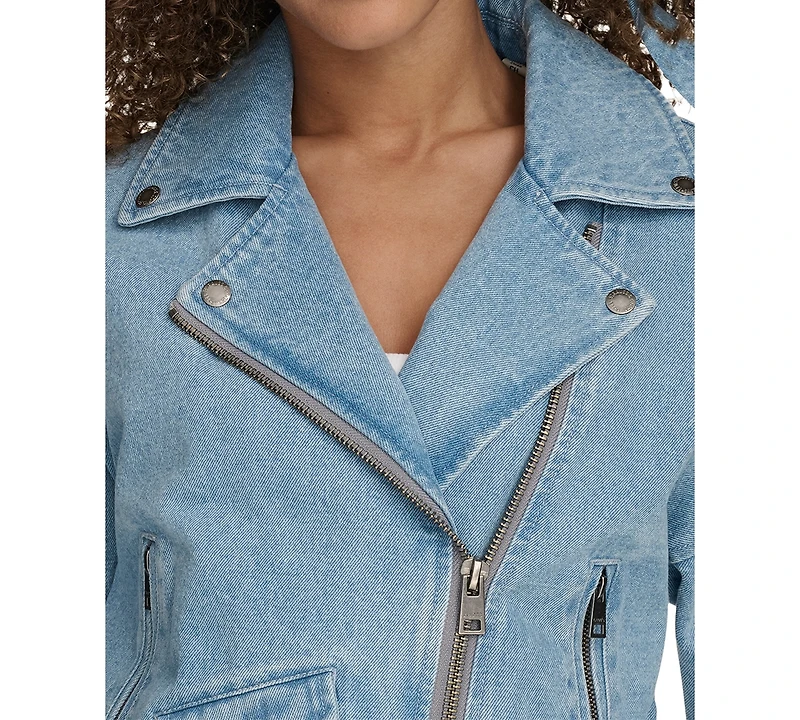 Levi's Women's Cropped Denim Moto Jacket