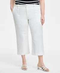 Liverpool Los Angeles Plus Stride High-Rise Cropped Wide-Leg Jeans