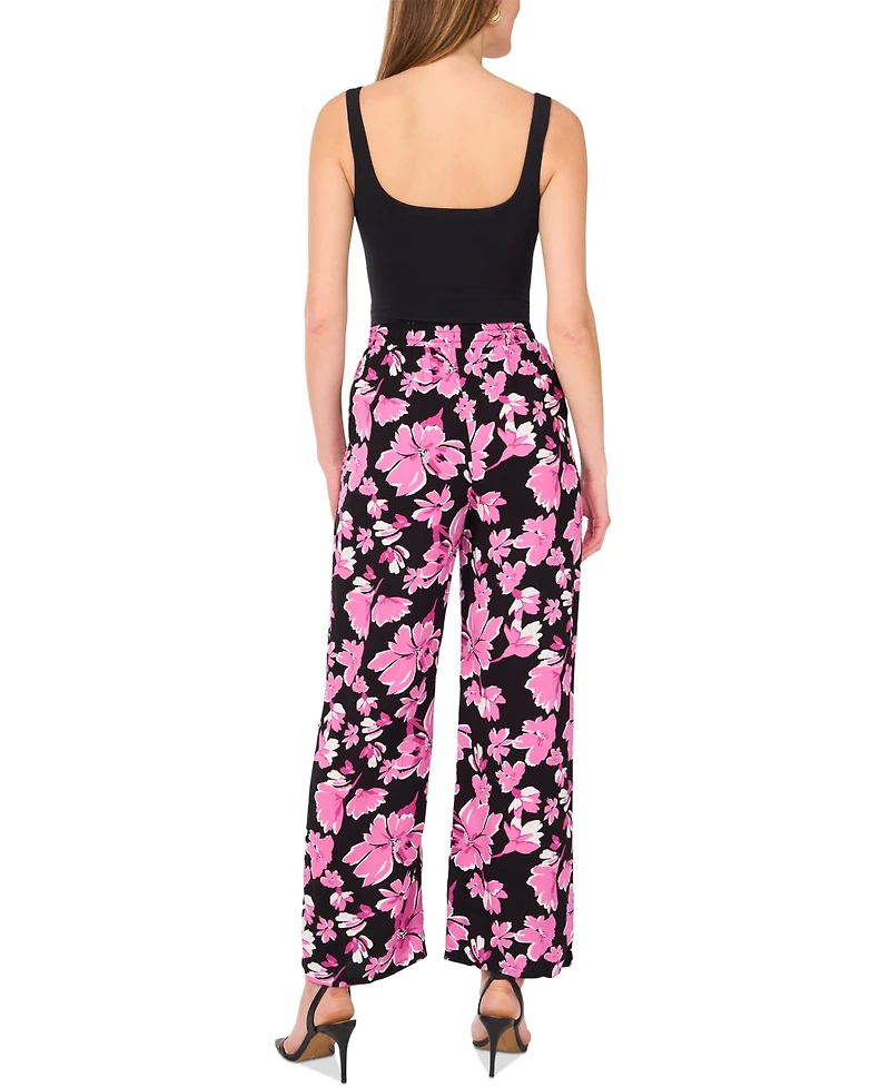 Vince Camuto Women's Floral-Print Wide-Leg Pants