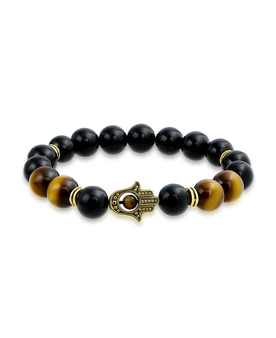 Bling Jewelry Talisman Amulet Stretch Bracelet with Stones and Hamsa Hand Charm