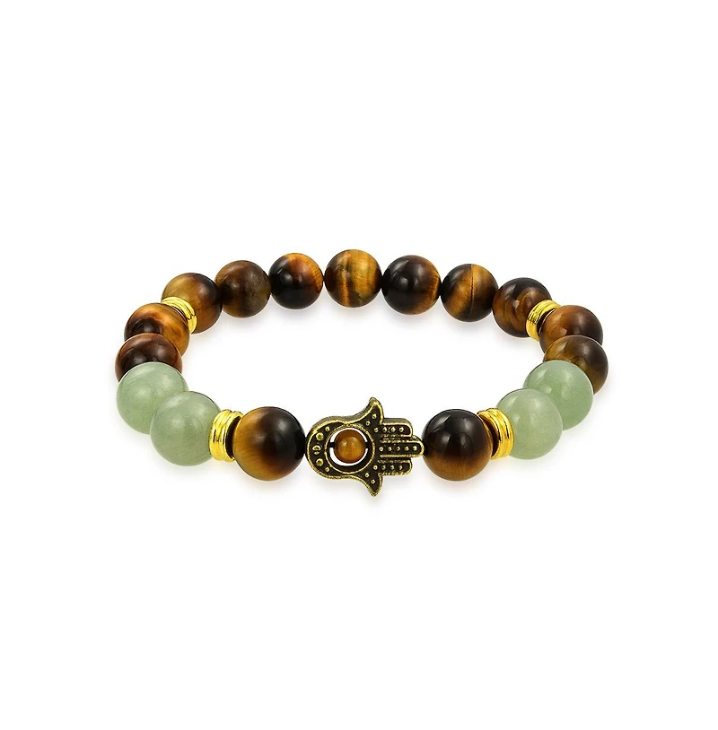 Bling Jewelry Talisman Amulet Stretch Bracelet with Stones and Hamsa Hand Charm