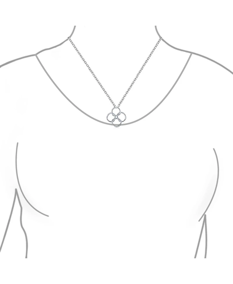 Bling Jewelry Bff Eternal Friendship Pendant Necklace with Interlocking Infinity Circles in Silver