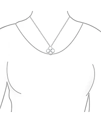 Bling Jewelry Bff Eternal Friendship Pendant Necklace with Interlocking Infinity Circles in Silver