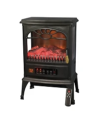 LifeSmart 1500W Large Room 3-Sided Mobile Electric Infrared Stove Heaters (Pair)