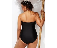Swimsuits for All Women's Fringe Bandeau One Piece Swimsuit