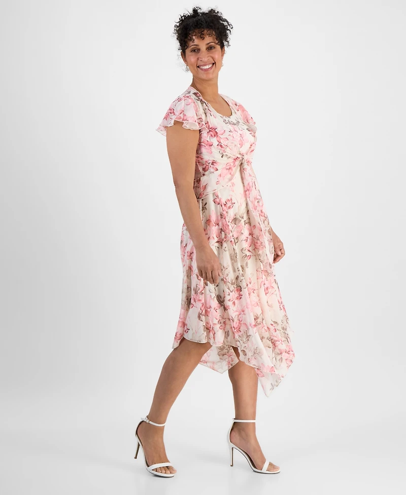 Robbie Bee Women's 2-Pc. Floral-Print Jacket & Dress Set