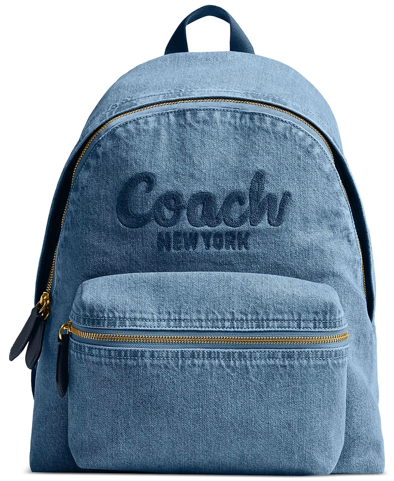 Coach Cargo Medium Denim Backpack